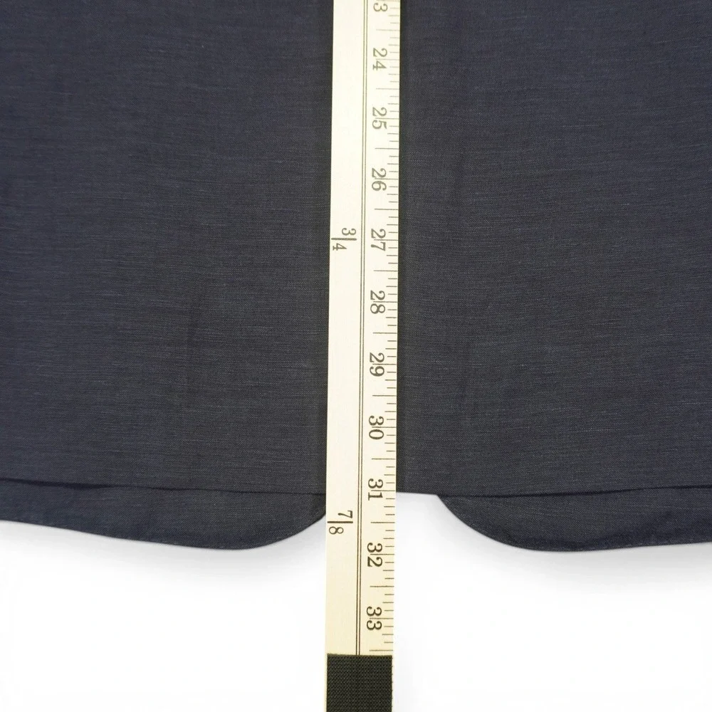 NEW Ralph Lauren Purple Label Blazer Sport Coat Mens 44R Navy Silk Linen Luxury